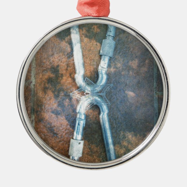 Ornamento De Metal Estrela prateada infinita (Frente)