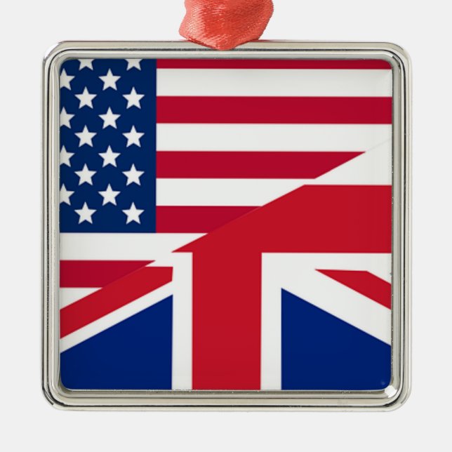 Ornamento De Metal Estrelas de Padrão de Bandeira da Union Jack Ameri (Frente)
