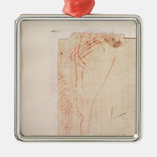 Ornamento De Metal Estudo dos pés do cristo pregados à cruz (Frente)