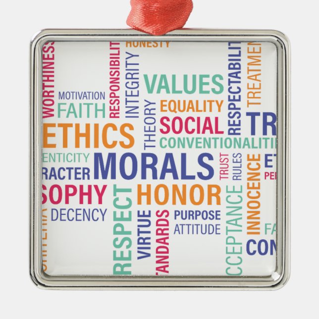 Ornamento De Metal "Ética comercial" (Frente)