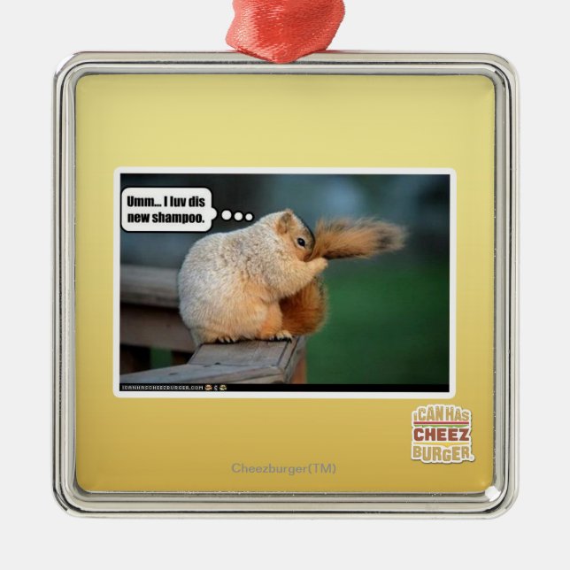 Ornamento De Metal Eu adoro esse novo xampu (Frente)