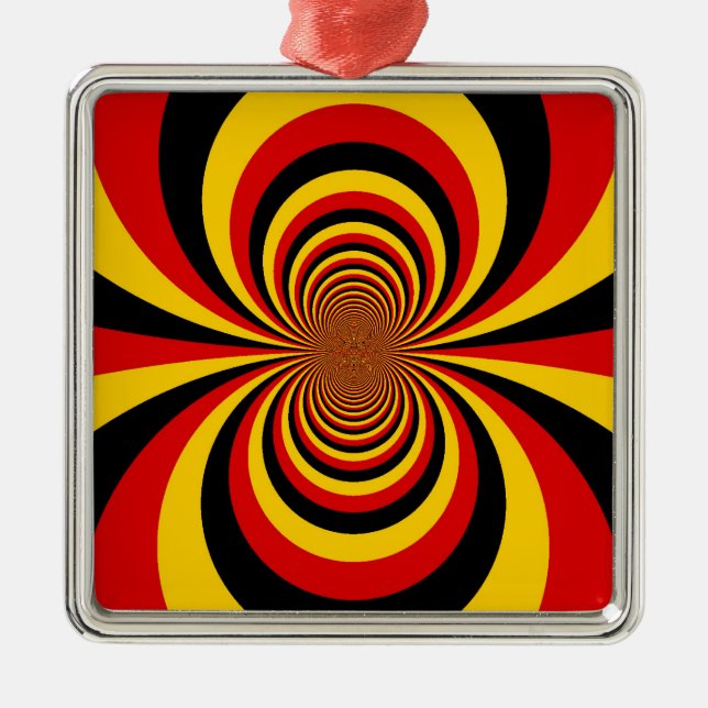 Ornamento De Metal Eu Amo A Impressão De Arte Da Alemanha Nacional (Frente)