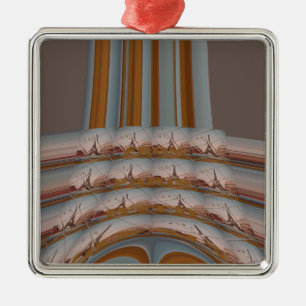 Ornamento De Metal Eu amo a Torre Eiffel Paris com amor azul céu azul