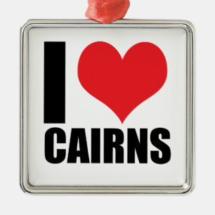 Ornamento De Metal Eu amo Cairns