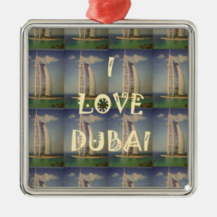 Ornamento De Metal Eu Amo Dubai