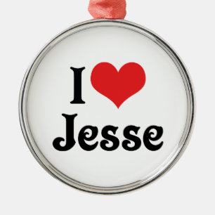 Ornamento De Metal Eu Amo Jesse