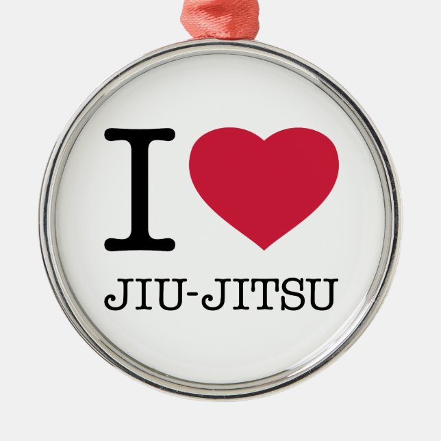 ORNAMENTO DE METAL EU AMO JIU JITSU (Frente)