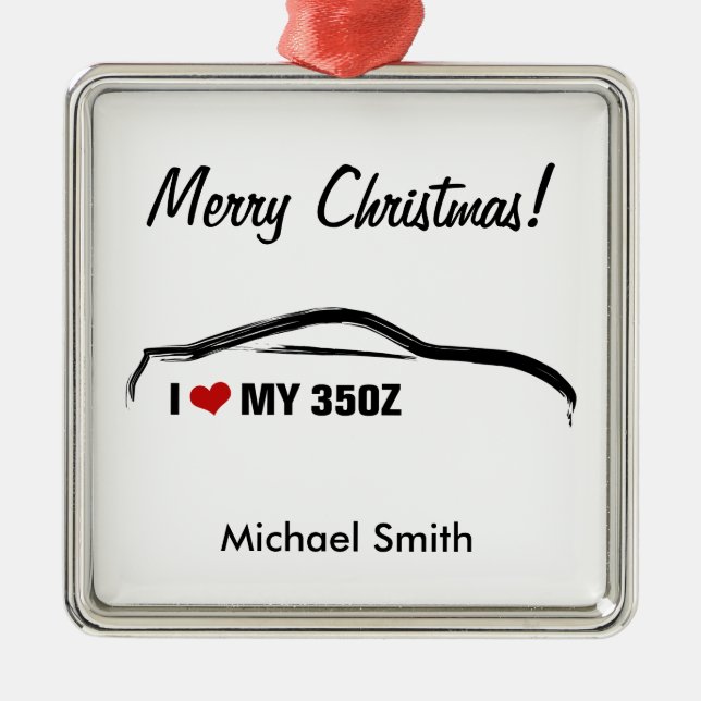 Ornamento De Metal Eu amo meu 350z (Frente)