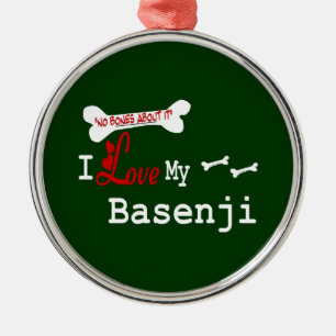 Ornamento De Metal Eu Amo Meu Basenji