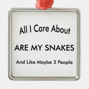 Ornamento De Metal Eu amo meus cobras