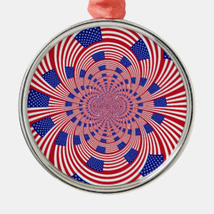 Ornamento De Metal Eu Amo Os Estados Unidos
