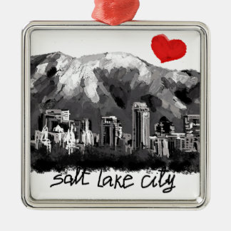 Ornamento De Metal Eu amo Salt Lake City