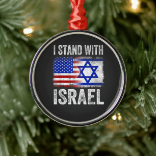 Ornamento De Metal Eu apoio Israel