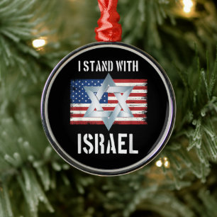 Ornamento De Metal eu apoio israel