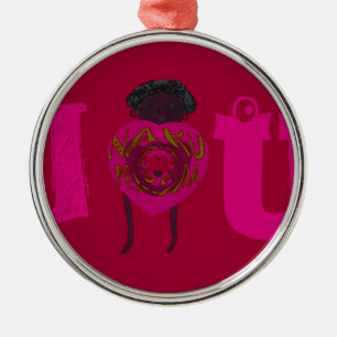 Ornamento De Metal Eu Corto Você Nakupenda Sana Feliz Dia dos Namorad