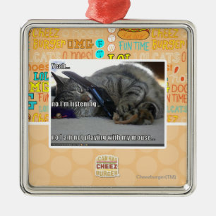 Ornamento De Metal Eu estou escutando