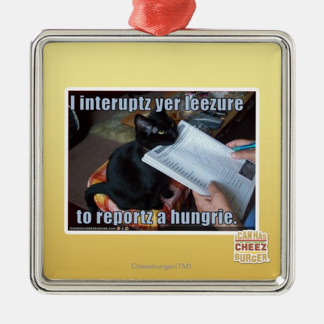 Ornamento De Metal Eu interrompo YER Leezure (Frente)