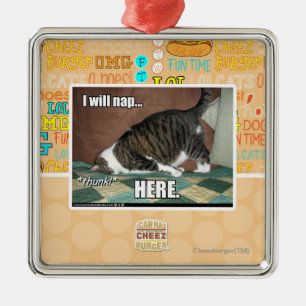 Ornamento De Metal Eu nap aqui