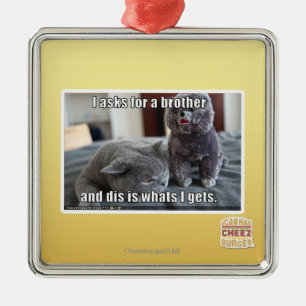 Ornamento De Metal Eu peço um irmão