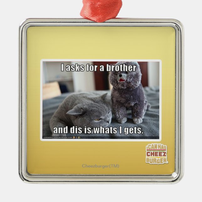 Ornamento De Metal Eu peço um irmão (Frente)