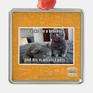 Ornamento De Metal Eu peço um irmão
