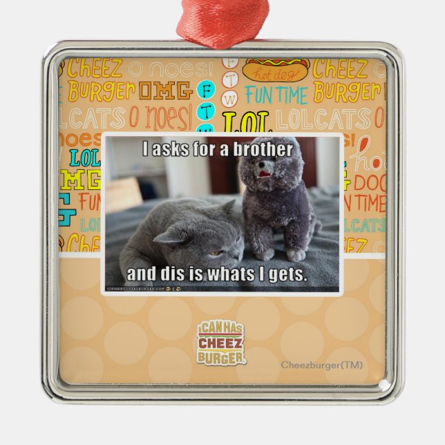 Ornamento De Metal Eu peço um irmão (Frente)