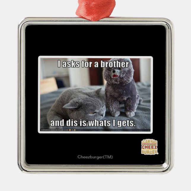 Ornamento De Metal Eu peço um irmão (Frente)