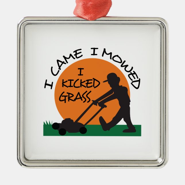 ORNAMENTO DE METAL EU PEDI GRAMA (Frente)