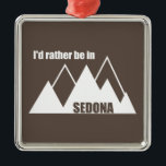 Ornamento De Metal Eu Preferencialmente Na Montanha Sedona<br><div class="desc">A Arizona de Sedona é um paraíso de bundas de rocha vermelha,  muros íngremes de canyon e florestas de pinheiros. E a melhor comunidade artística de qualquer lugar!</div>