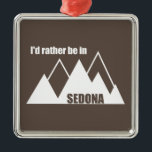 Ornamento De Metal Eu Preferencialmente Na Montanha Sedona<br><div class="desc">A Arizona de Sedona é um paraíso de bundas de rocha vermelha,  muros íngremes de canyon e florestas de pinheiros. E a melhor comunidade artística de qualquer lugar!</div>