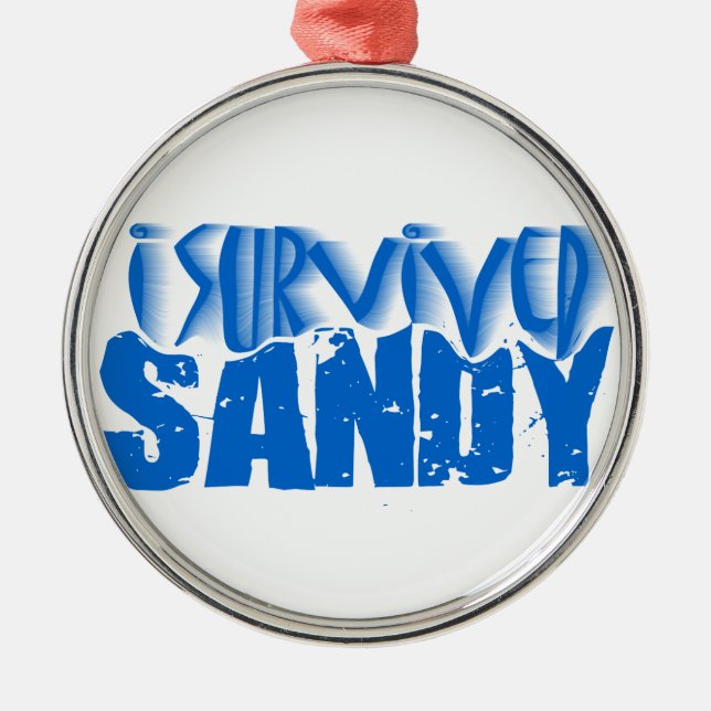 Ornamento De Metal eu sobrevivi a SANDY (Frente)