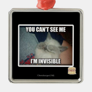 Ornamento De Metal Eu sou invisível