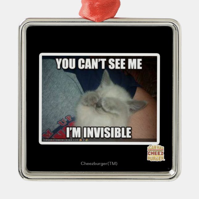 Ornamento De Metal Eu sou invisível (Frente)