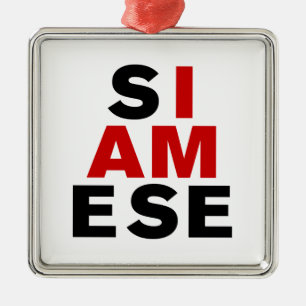 ORNAMENTO DE METAL EU SOU SIAMESE