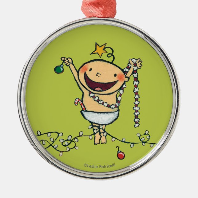 Ornamento De Metal Eu sou uma árvore de Natal! (Frente)