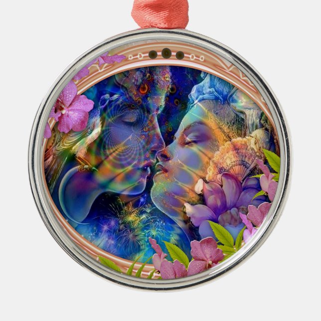 Ornamento De Metal Eu te amo (Frente)