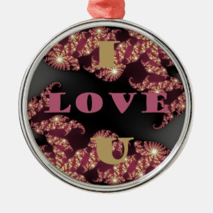 Ornamento De Metal Eu Te Amo Querida
