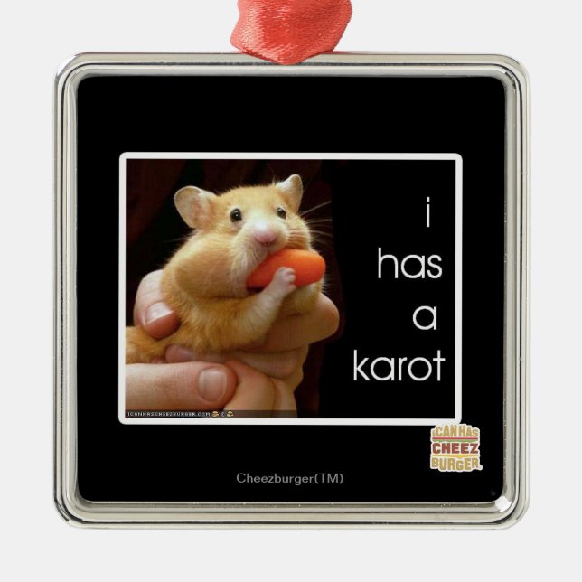 Ornamento De Metal Eu tenho um karot (Frente)