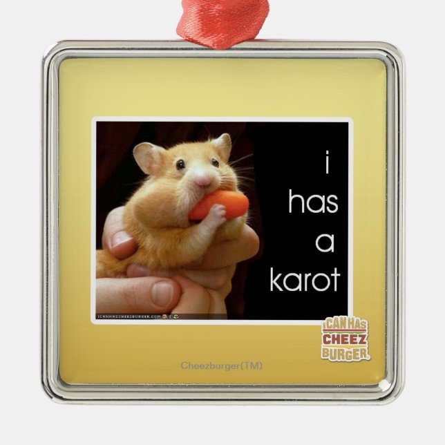 Ornamento De Metal Eu tenho um karot (Frente)