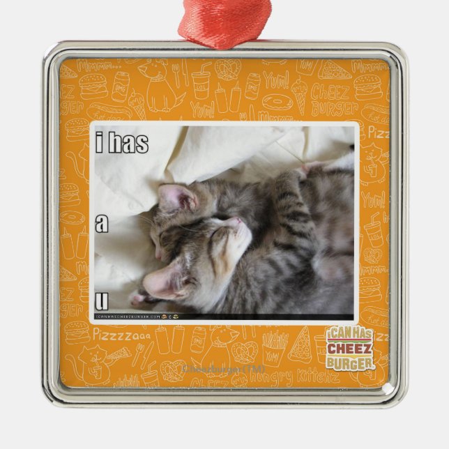 Ornamento De Metal Eu tenho um u (Frente)