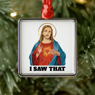 ORNAMENTO DE METAL EU VI ISSO, JESUS