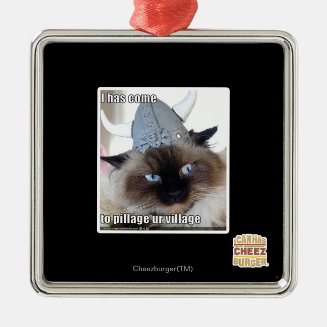 Ornamento De Metal Eu vim pilhar a vila do ur (Frente)