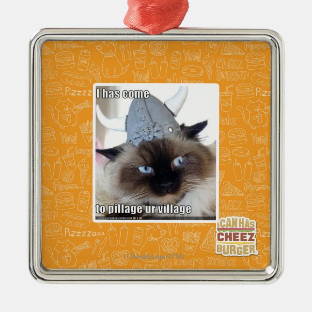 Ornamento De Metal Eu vim pilhar a vila do ur (Frente)