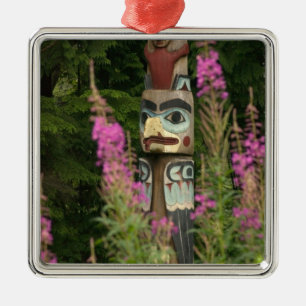 Ornamento De Metal EUA, Alasca, Ketchikan, Totem Bight State