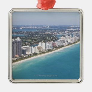 Ornamento De Metal EUA, Florida, Miami, arquitectura da cidade com