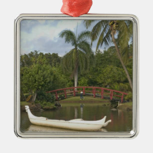 Ornamento De Metal EUA, Havaí, Kauai, Jardim do Luau da Família Smith