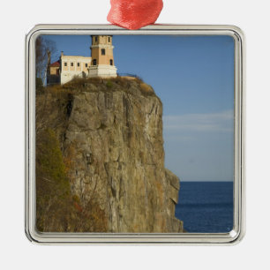 Ornamento De Metal EUA, Minnesota. Farol Split Rock no Lago