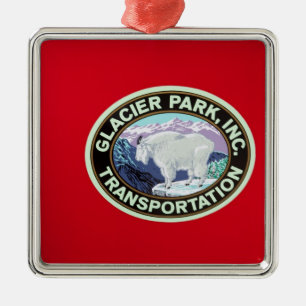 Ornamento De Metal EUA, Montana, Glacier National Park, Vintage 2