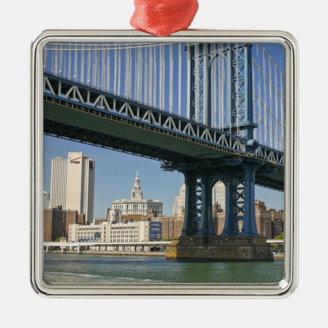 Ornamento De Metal EUA, Nova York, Nova Iorque. Ponte Manhattan (Frente)