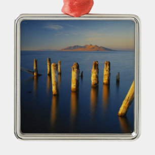 Ornamento De Metal EUA, Utah, Excelente Basin, Saltair, Excelente Sal